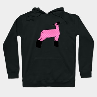 Pink Hearts Market Wether Lamb Silhouette 1 - NOT FOR RESALE WITHOUT PERMISSION Hoodie